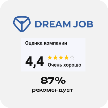 Dream Job: ������ �������� 4,4, 87% �����������